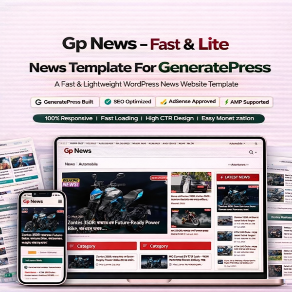 Gp News - Fast & Lite News Template For Generatepress