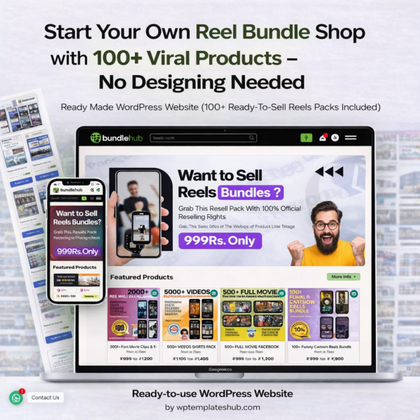 Start Your Own Reel Bundle Shop with 100+ Viral Products – No Designing Needed