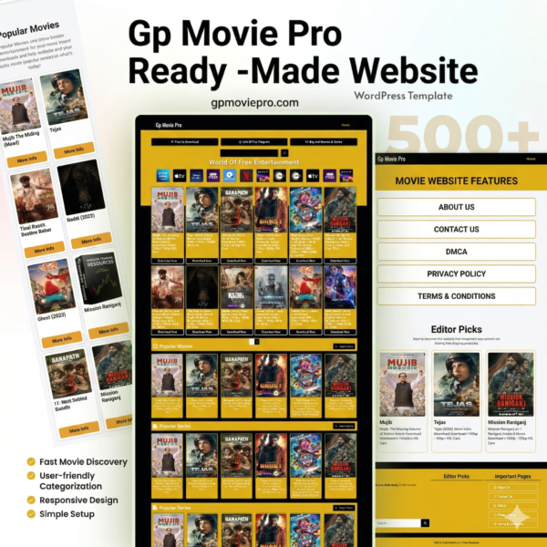 Gp Movie Pro - Professional Movie Download Website For Generatepress