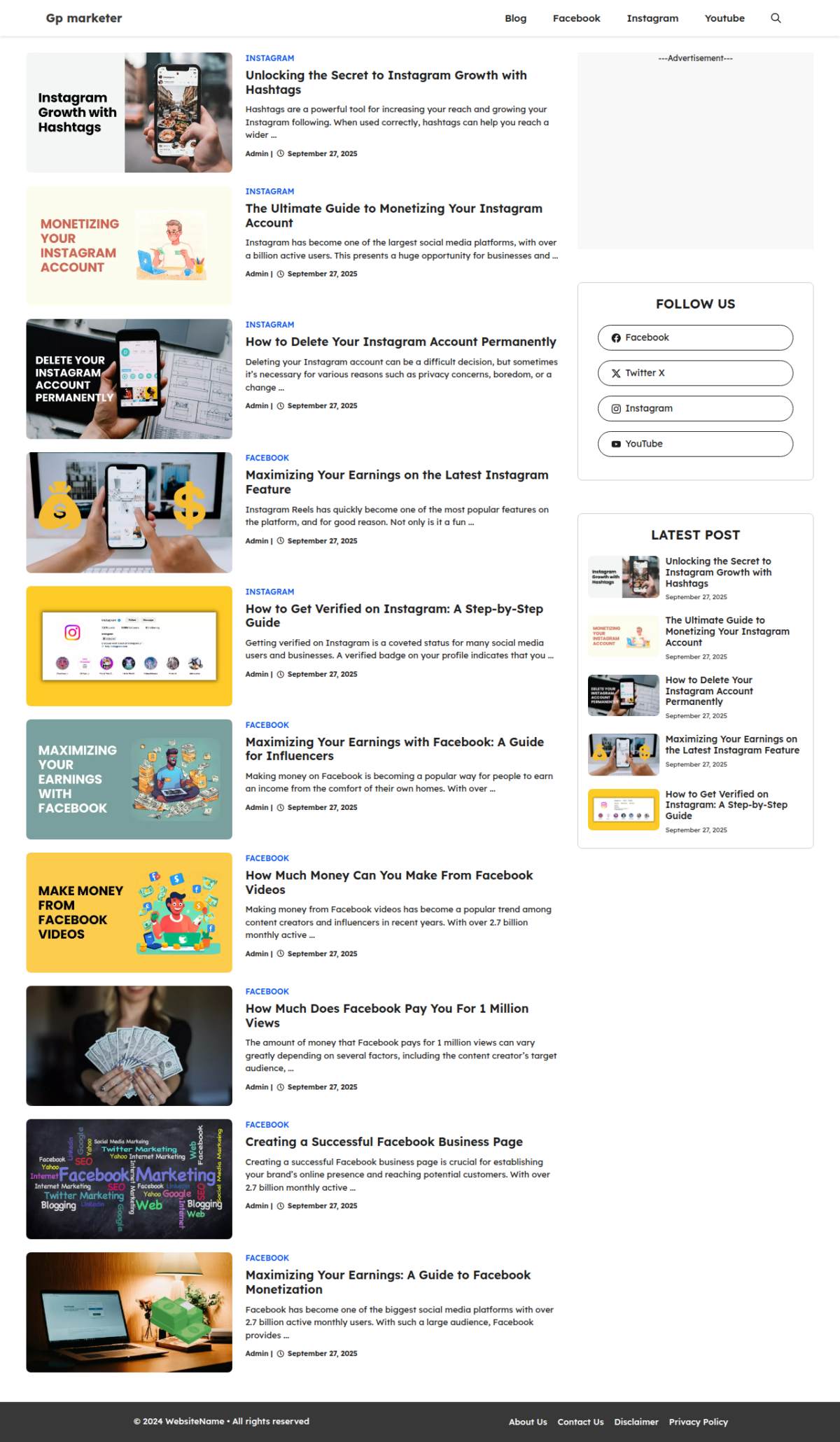 GP Marketer – Blog Website Templates For GeneratePress - Image 1